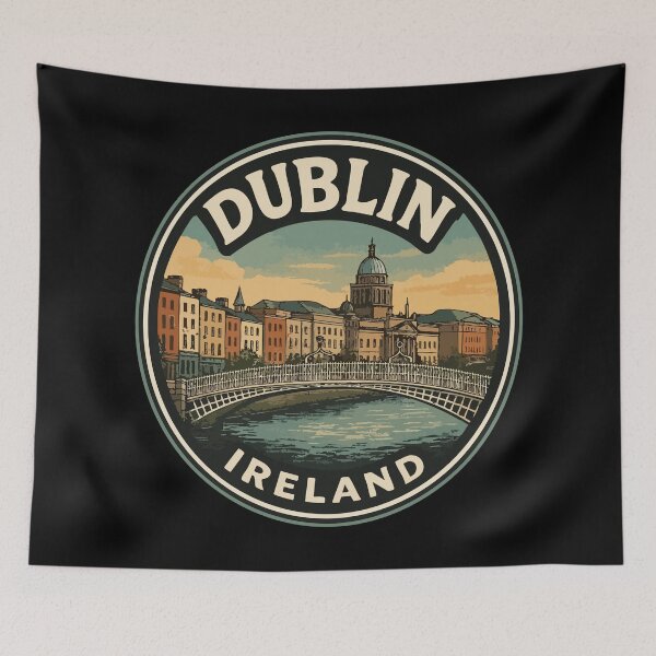 Item preview, Dublin Ireland Vintage Travel designed and sold by TomFrontierArt.