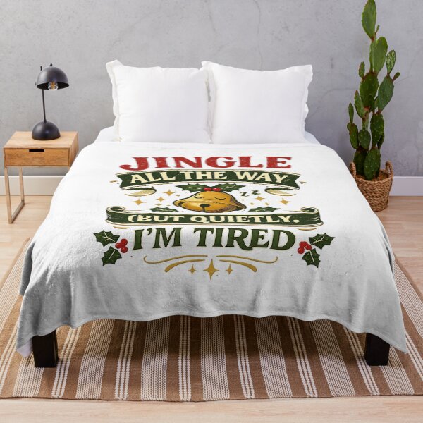 Item preview, Jingle All the Way (But Quietly, I’m Tired) - Funny Christmas Retro Design designed and sold by Work Life Tees.