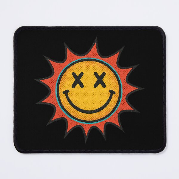 Item preview, Grunge Smiley Sun – Vintage Punk Rock Face Illustration designed and sold by AddictiveDesign.