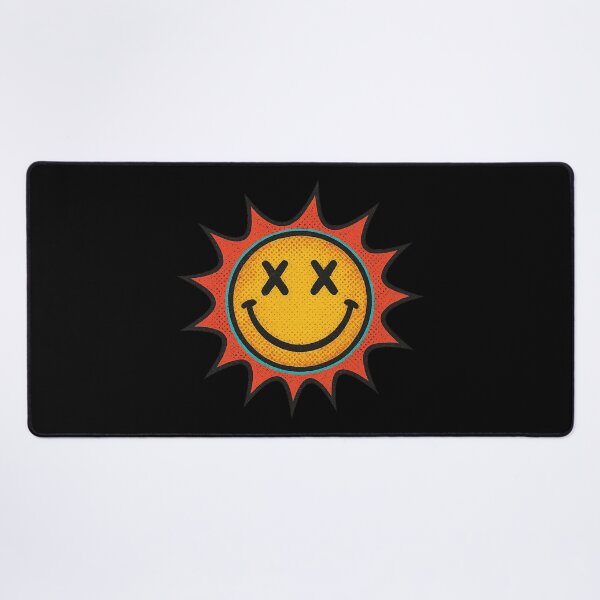 Item preview, Grunge Smiley Sun – Vintage Punk Rock Face Illustration designed and sold by AddictiveDesign.