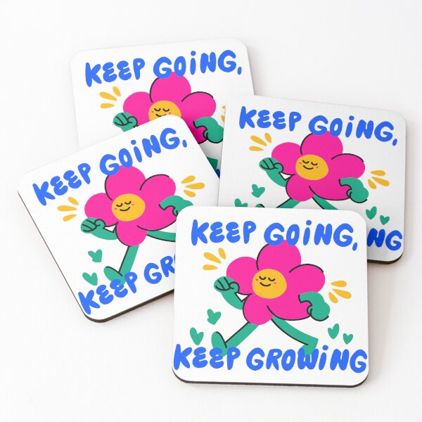 Item preview, Keep Going, Keep Growing – Positive Flower Art designed and sold by velvetskyco.