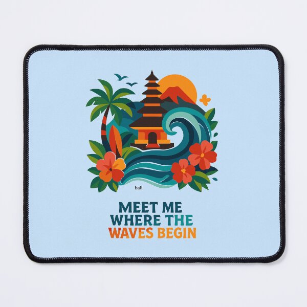 Item preview, Meet Me Where the Waves Begin – Bali Tropical Vector Art designed and sold by Glyph Lab.