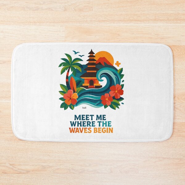 Item preview, Meet Me Where the Waves Begin – Bali Tropical Vector Art designed and sold by Glyph Lab.