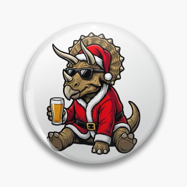 Item preview, Cool Santa Triceratops Dinosaur Beer Christmas designed and sold by k3rstman1.
