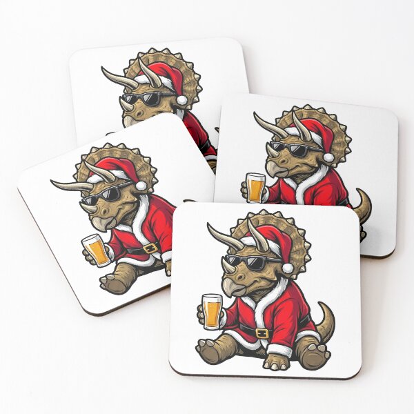 Item preview, Cool Santa Triceratops Dinosaur Beer Christmas designed and sold by k3rstman1.
