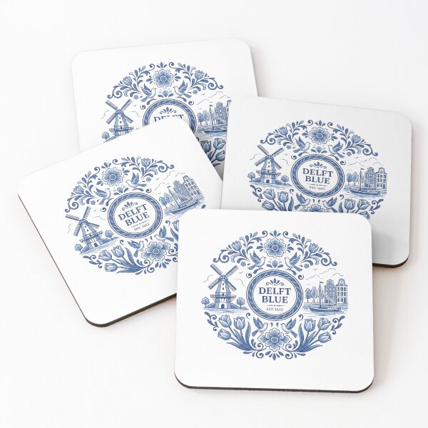 Item preview, Delft Blue Traditional Dutch Floral Windmill Art designed and sold by k3rstman1.