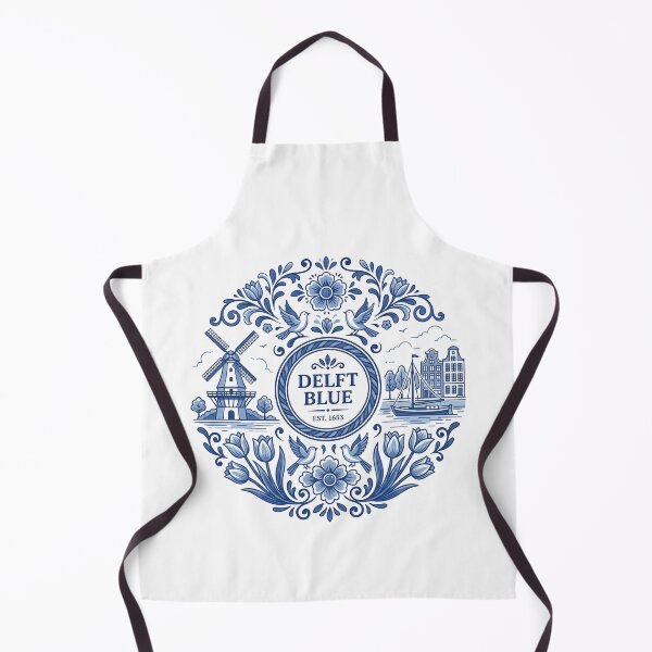 Item preview, Delft Blue Traditional Dutch Floral Windmill Art designed and sold by k3rstman1.