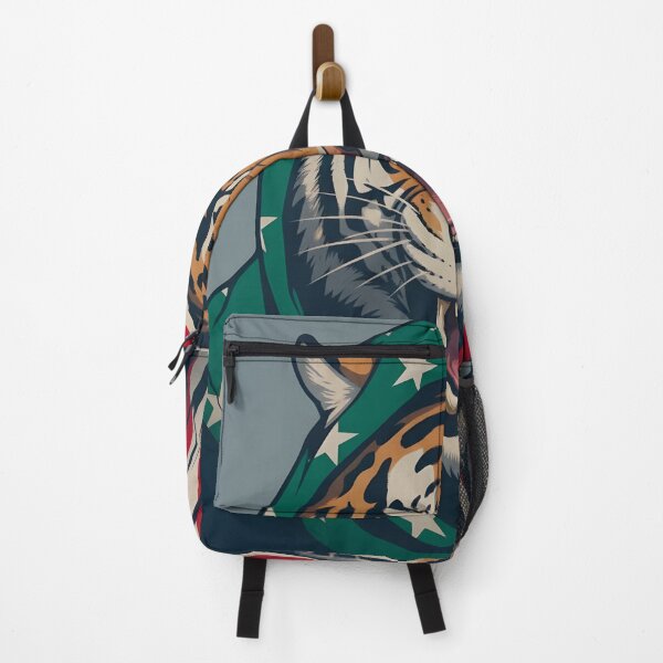 Item preview, A TIGER WITH A PATRIOTIC FLAG designed and sold by infinitearte.