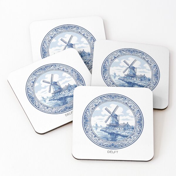 Item preview, Delft Blue Windmill Dutch Landscape designed and sold by k3rstman1.
