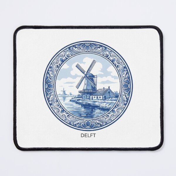 Item preview, Delft Blue Windmill Dutch Landscape designed and sold by k3rstman1.