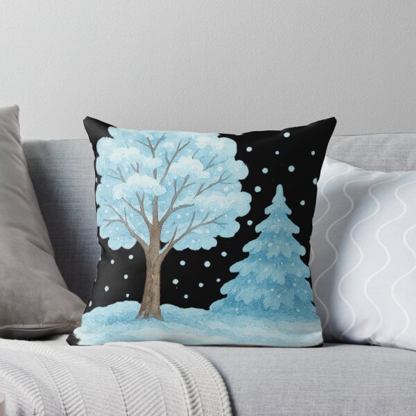 Item preview, Peaceful Winter Trees in Snow – Minimal Winter Landscape Illustration designed and sold by B-M-Store.