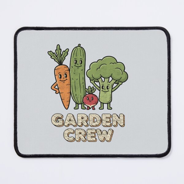 Item preview, Vintage Garden Crew Vegetable Characters Retro Gardening designed and sold by FreshVibe Prints.