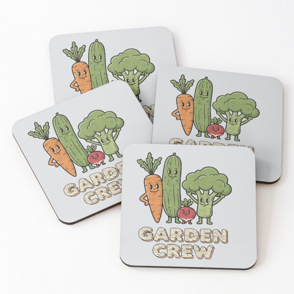 Item preview, Vintage Garden Crew Vegetable Characters Retro Gardening designed and sold by FreshVibe Prints.