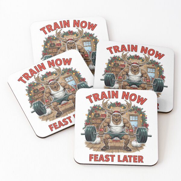 Item preview, Train now fitness reindeer design designed and sold by Motivated Sensei.