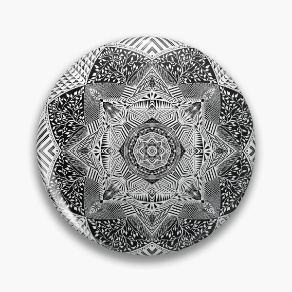 Item preview, White Intuitive Mandala — Organic and symmetric symbolic designed and sold by MelZahrArt.