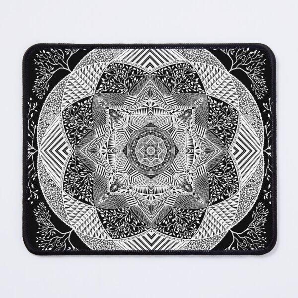 Item preview, White Intuitive Mandala — Organic and symmetric symbolic designed and sold by MelZahrArt.