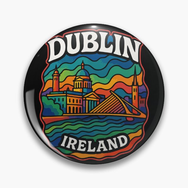 Item preview, Dublin Ireland Retro Trippy Art Travel designed and sold by TomFrontierArt.