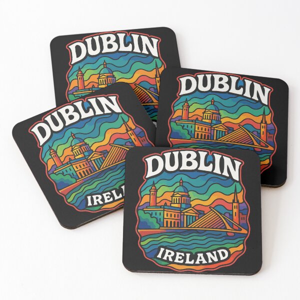 Item preview, Dublin Ireland Retro Trippy Art Travel designed and sold by TomFrontierArt.