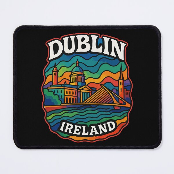 Item preview, Dublin Ireland Retro Trippy Art Travel designed and sold by TomFrontierArt.