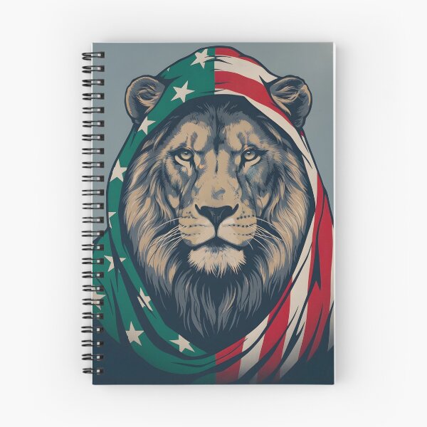 Item preview, A LION WITH A PATRIOTIC FLAG designed and sold by infinitearte.