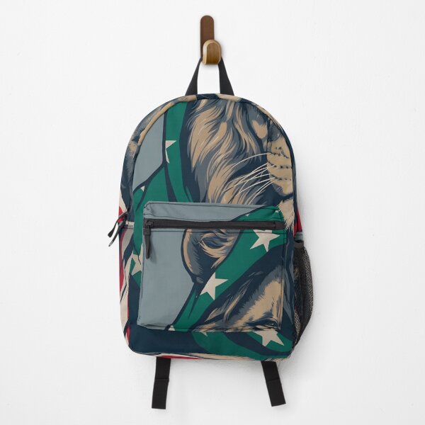 Item preview, A LION WITH A PATRIOTIC FLAG designed and sold by infinitearte.
