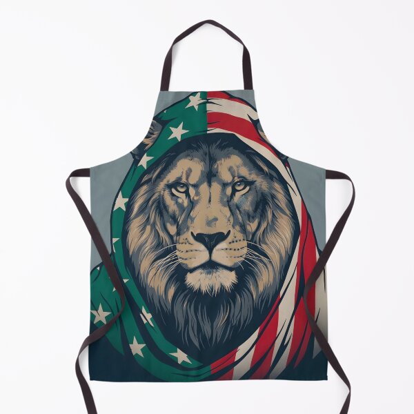 Item preview, A LION WITH A PATRIOTIC FLAG designed and sold by infinitearte.