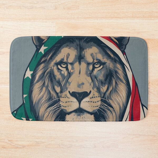 Item preview, A LION WITH A PATRIOTIC FLAG designed and sold by infinitearte.