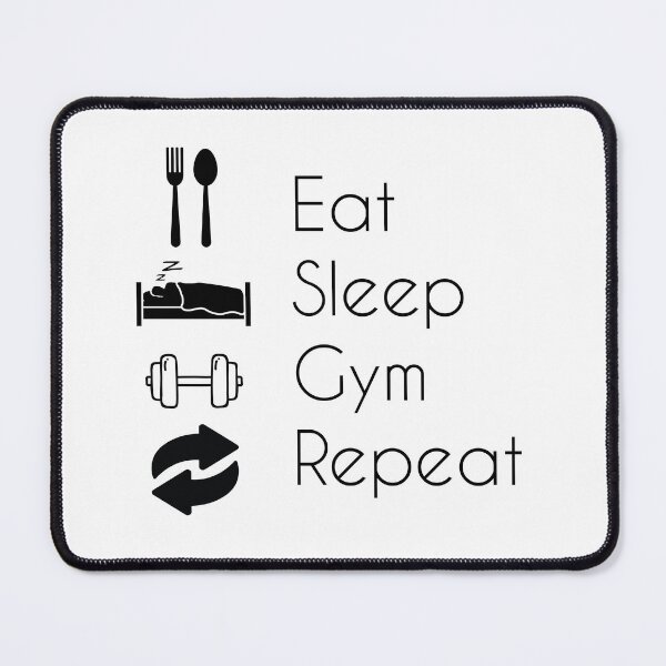Item preview, Eat Sleep Gym Repeat – Fitness Motivation Graphic Top designed and sold by FanshopMA.