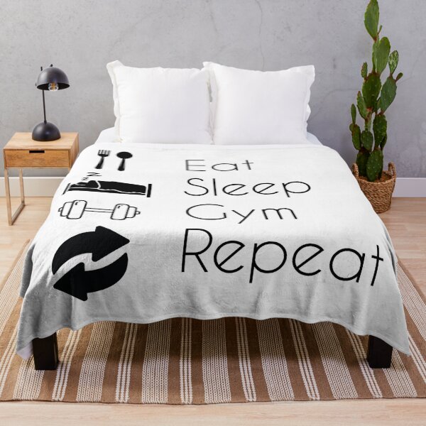 Item preview, Eat Sleep Gym Repeat – Fitness Motivation Graphic Top designed and sold by FanshopMA.