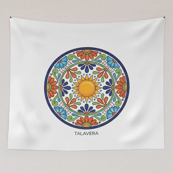 Item preview, Talavera Mexican Floral Sun Traditional Art designed and sold by k3rstman1.