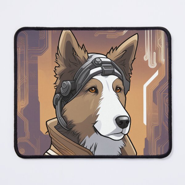 Item preview, Cyberpunk dog with technical equipment designed and sold by Mianku | Für das Leben.