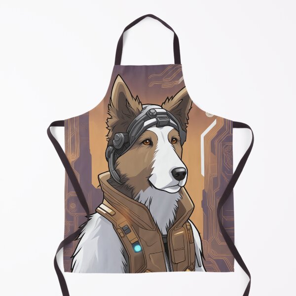 Item preview, Cyberpunk dog with technical equipment designed and sold by Mianku | Für das Leben.