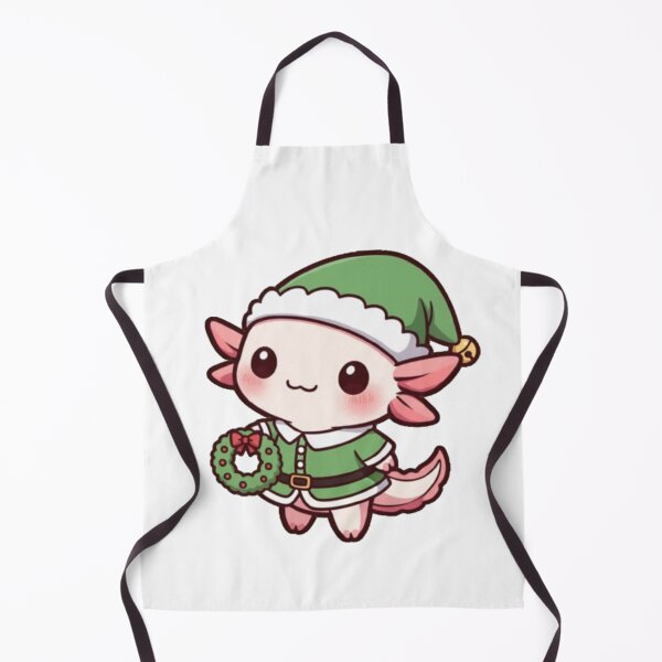 Item preview, A festive axolotl dressed as an elf designed and sold by JonysCreativeDesigns.
