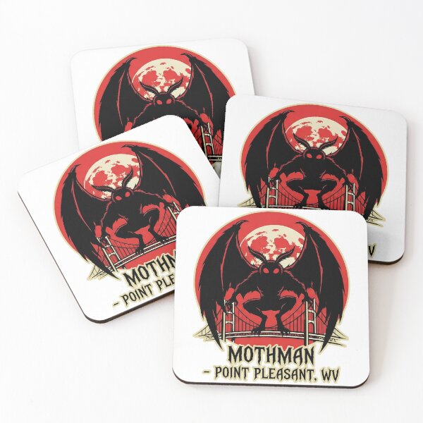 Item preview, Mothman Point Pleasant WV Cryptid Bridge Red Moon designed and sold by k3rstman1.
