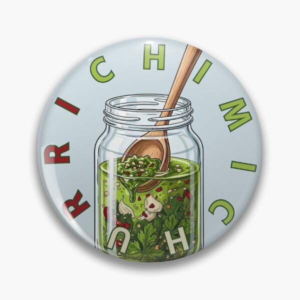 Item preview, Chimichurri Sauce Jar Spoon Foodie Illustration designed and sold by KiwiRider.