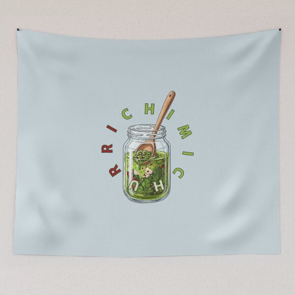 Item preview, Chimichurri Sauce Jar Spoon Foodie Illustration designed and sold by KiwiRider.