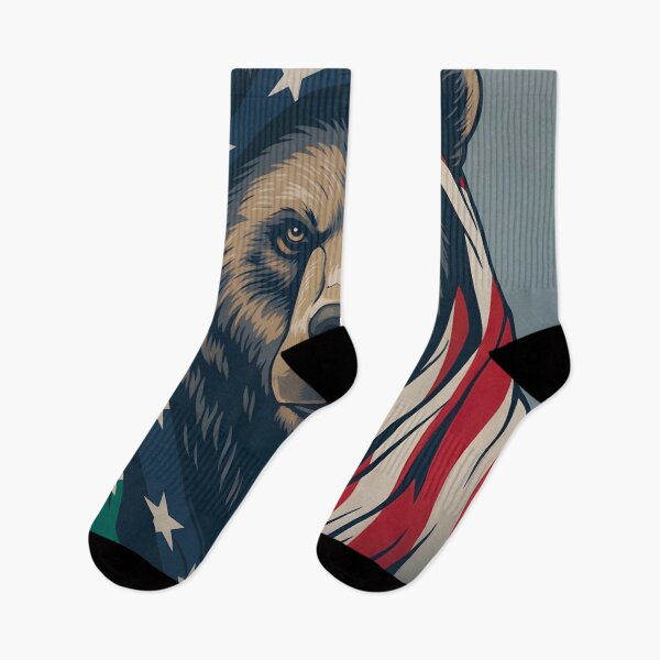 Item preview, A BEAR WITH A PATRIOTIC FLAG designed and sold by infinitearte.