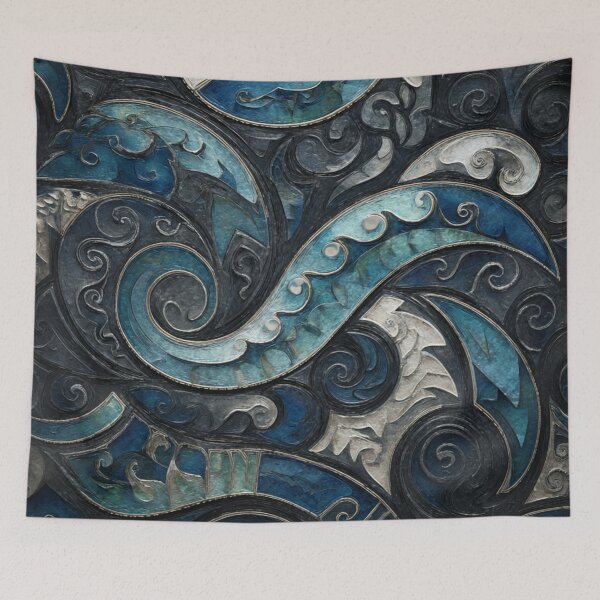 Item preview, New Zealand Māori Paua Pattern Koru Design 678 designed and sold by GrinGalore.