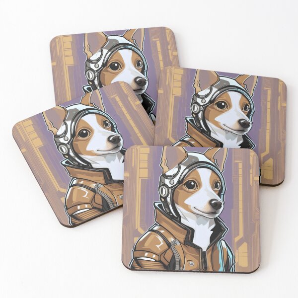 Item preview, Dog in a futuristic astronaut outfit designed and sold by Mianku | Für das Leben.