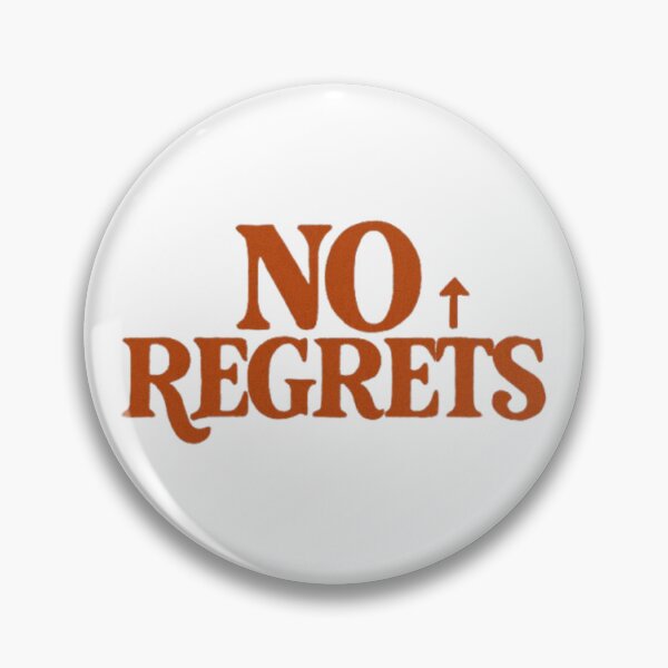 Item preview, No Regrets Retro Motivational Typography Art Print designed and sold by H2Vibes.