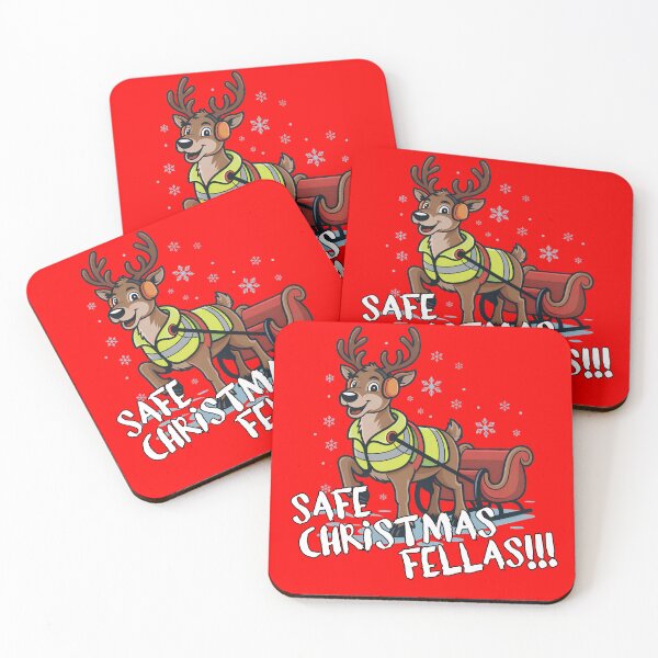 Item preview, Safe Christmas Fellas – Festive Safety Reindeer Illustration designed and sold by PeteLawliiet.