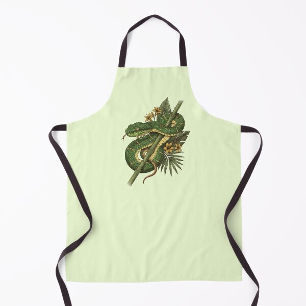 Item preview, Bamboo Pit Viper With Rainforest Leaves designed and sold by BirdsnStuff.