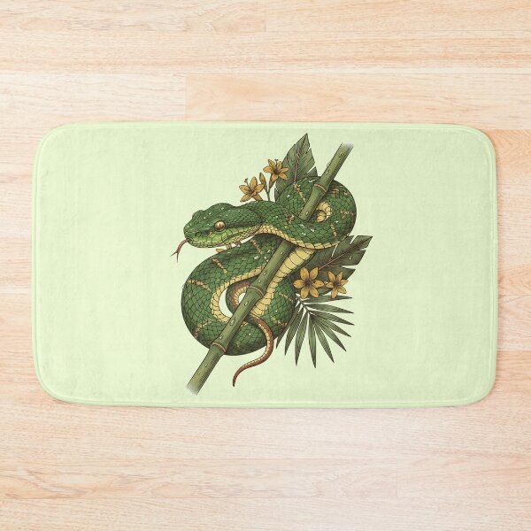 Item preview, Bamboo Pit Viper With Rainforest Leaves designed and sold by BirdsnStuff.