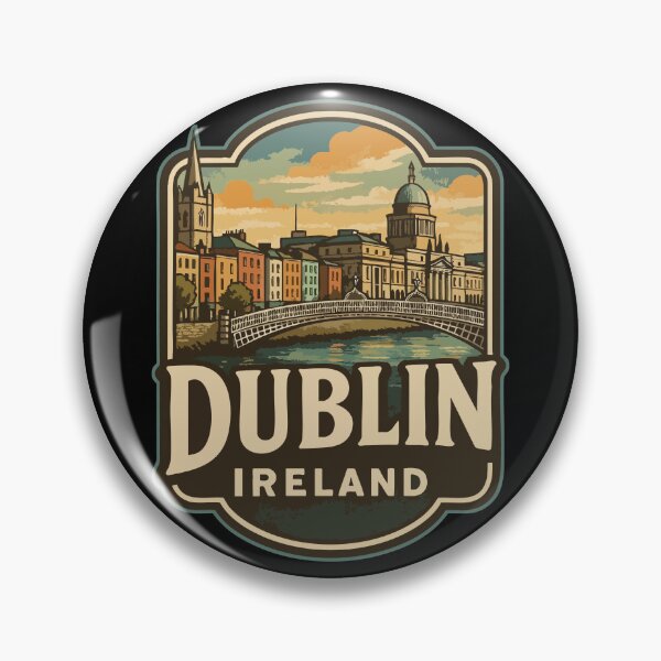 Item preview, Dublin Ireland Retro Vintage Travel designed and sold by TomFrontierArt.