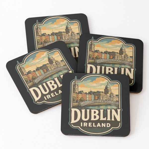 Item preview, Dublin Ireland Retro Vintage Travel designed and sold by TomFrontierArt.