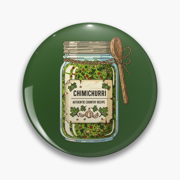 Item preview, Chimichurri Sauce Jar Spoon Illustration designed and sold by KiwiRider.