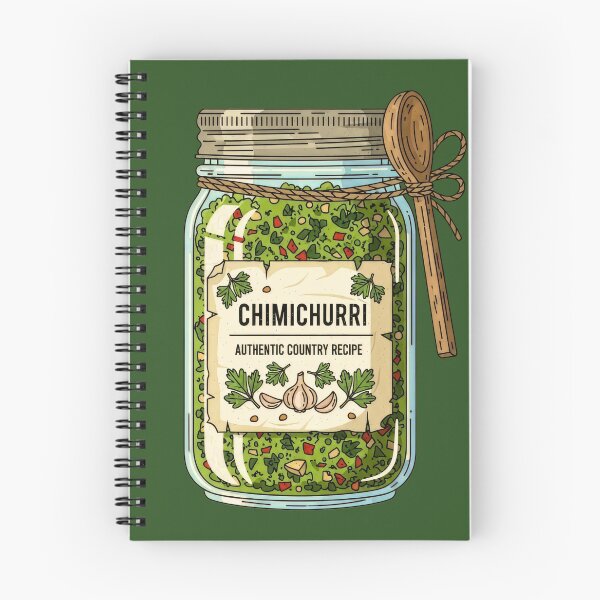 Item preview, Chimichurri Sauce Jar Spoon Illustration designed and sold by KiwiRider.