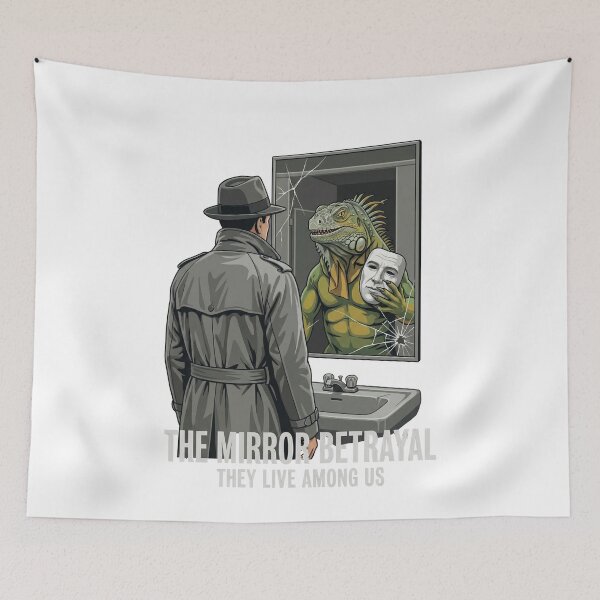 Item preview, Reptilian Alien Conspiracy Mirror Betrayal They Live Among designed and sold by k3rstman1.