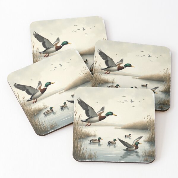Item preview, Vintage Mallard Ducks Serene Scene designed and sold by rustyroofco.