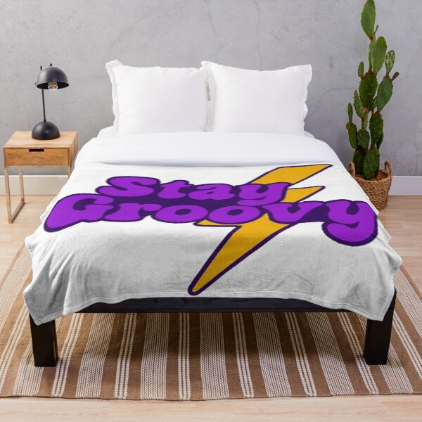 Item preview, Stay Groovy Retro Lightning Bolt Typography Design designed and sold by H2Vibes.